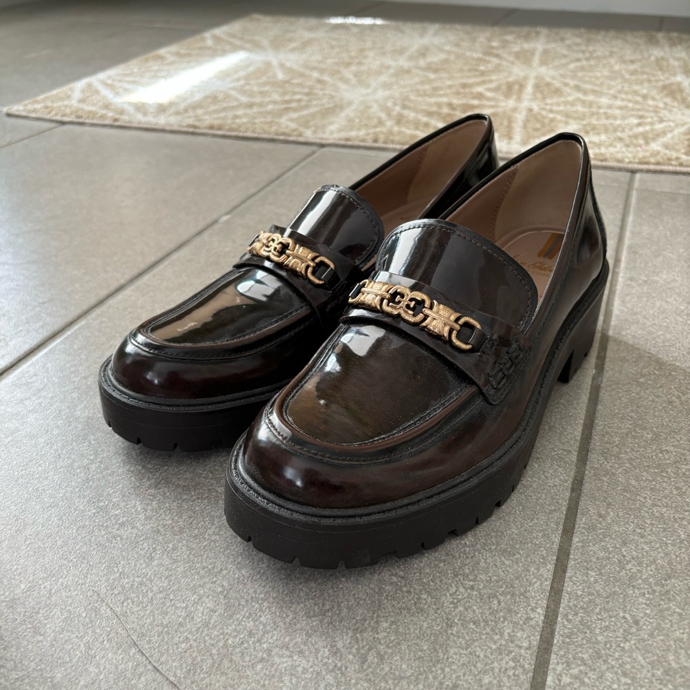 Brand New Chestnut Brown Lug Sole Loafers